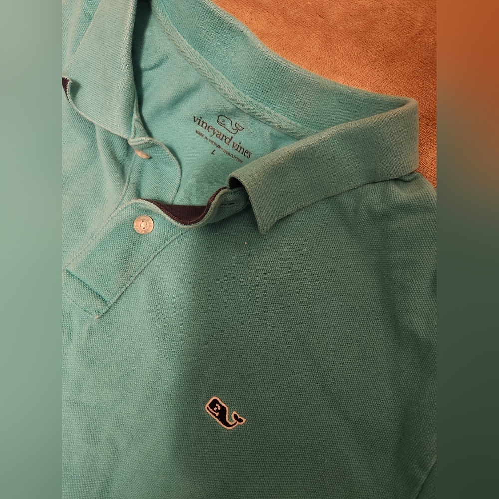 Vineyard Vines Men's Teal Polo Shirt